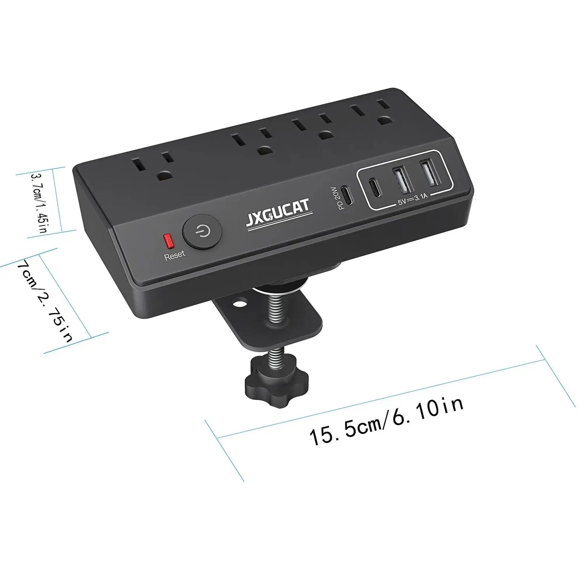 Desk Power Strip with USB - C - Stop Reaching for Wall Outlets - Desk Accessories by ReliefClick