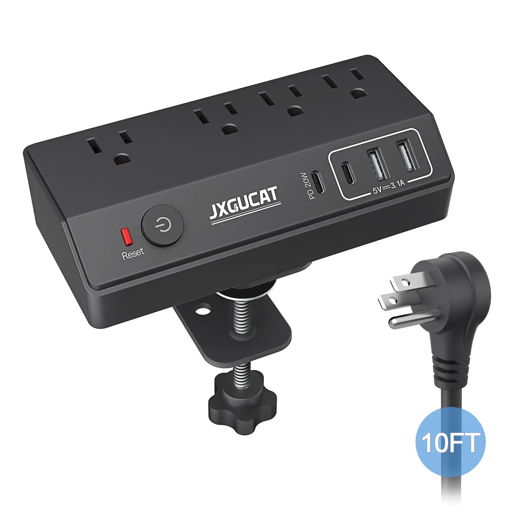 Desk Power Strip with USB - C - Stop Reaching for Wall Outlets - Desk Accessories by ReliefClick