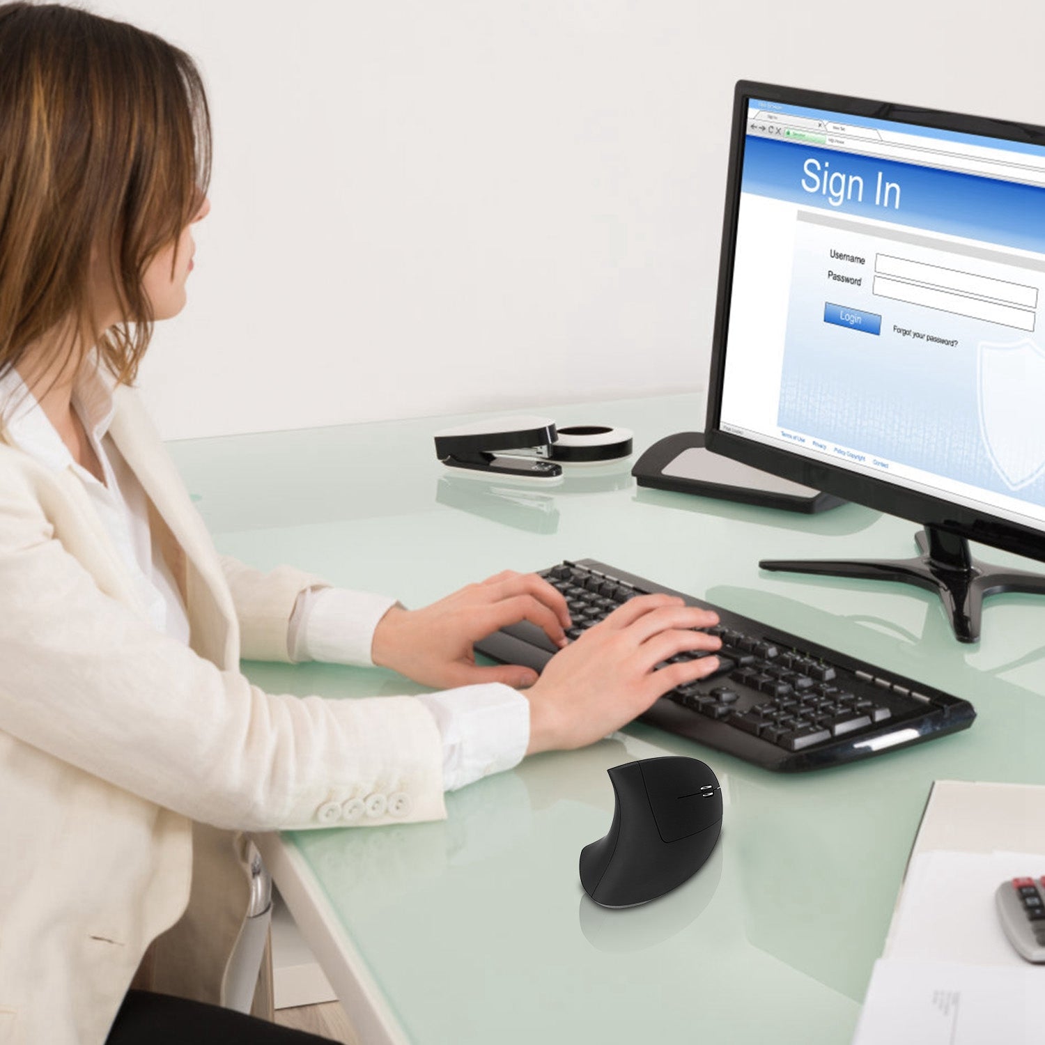 ReliefClick Ergonomic Vertical Wireless Mouse - 6 Buttons, Adjustable DPI - Wireless Mouse by ReliefClick